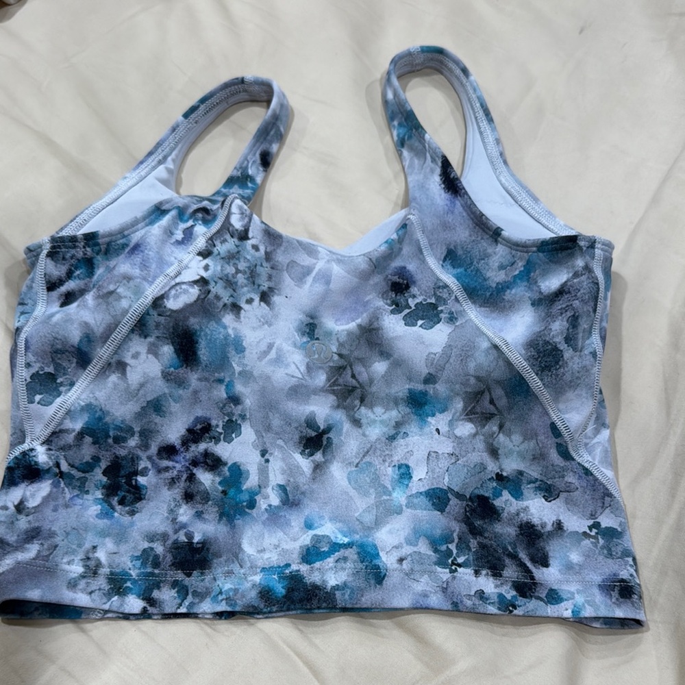 Lululemon Blue And Gray Patterned Align Tank Size… - image 2